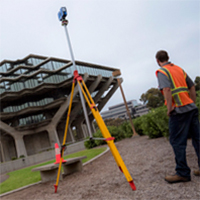 CSE faculty-affiliate Falko Kuester leads drone 3D modeling of Geisel Library.