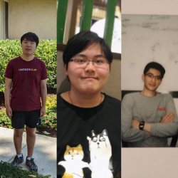 (l-r) Computer science students Zihan Wang, Shuxin Chen and Haihao Sun will represent UC San Diego at the ICPC World Finals in March 2022.