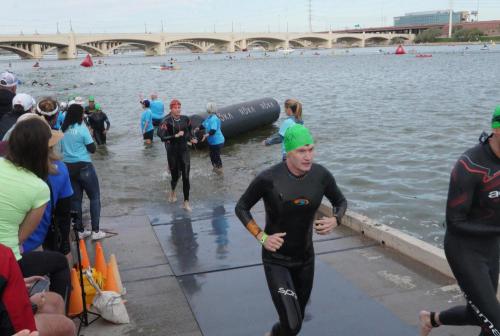 Leo Porter at his first Ironman competition in Tempe, Arizona 