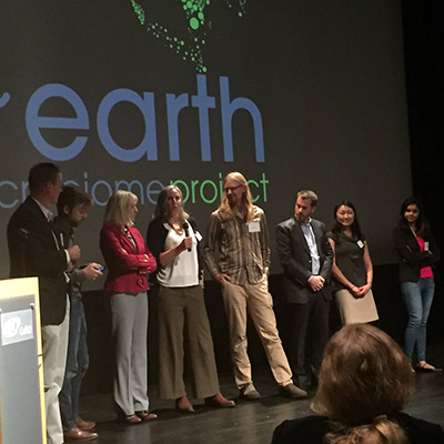 Speakers at the Earth Microbiome Project Mini-Symposium organized by CSE and Pediatrics professor Rob Knight (far left)