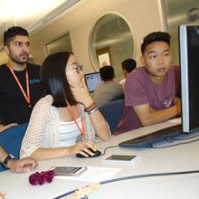 High school students in COSMOS program learn about Computers in Everyday Life.