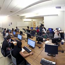 Computer lab with CS majors: survey shows a net return on their college investment of more than $1 million in 20 years.