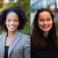 Angelique Taylor (l) and Nicole Meister (r) are among the students honored in the NCWIT Collegiate Award program.
