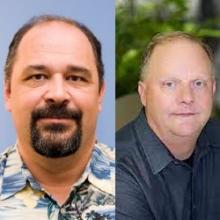 Darrell Long (Left), Distinguished Professor of Engineering at UC Santa Cruz, and Jeff Carter (Right), VP overseeing relational database services at Amazon, are CSE Distinguished Alumni.